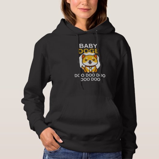 Pull À Capuche Chien de bébé Doo Doo Doo Crypto Cryptomonnaie Shi (Devant)