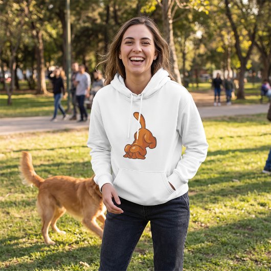Pull À Capuche Chien de chasse orange