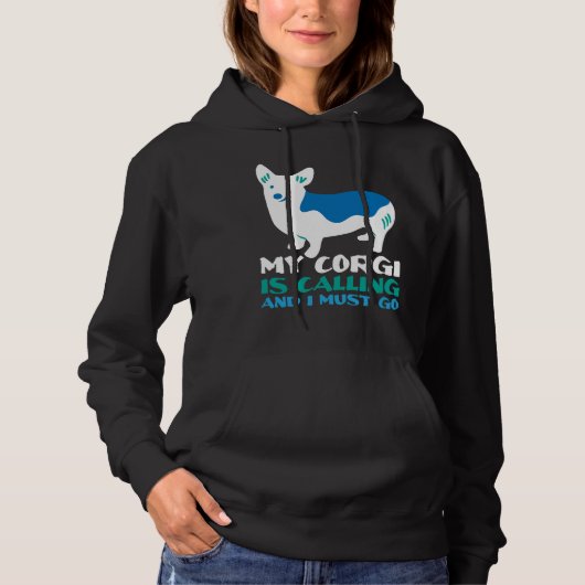 Pull À Capuche Chien de Corgi 1044 (Devant)