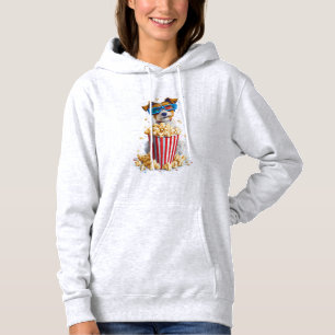 Pull À Capuche Chien de soirée cinéma Popcorn Pup