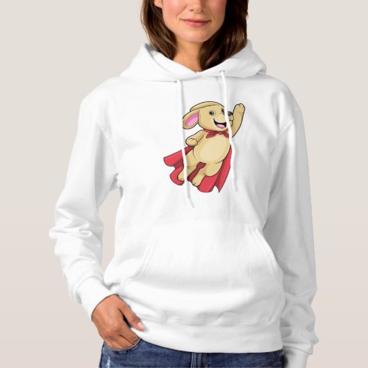 Pull À Capuche Chien en super-héros avec Cap (Devant)