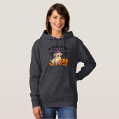 Pull À Capuche Chien est Boo Halloween Sorcière Chiot Citrouille_ (Devant entier)