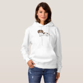 Pull À Capuche Chien teckel à poil long piebald chocolat et fauve (Devant entier)