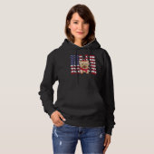 Pull À Capuche Chih Tzu Chien Drapeau Usa (Devant entier)
