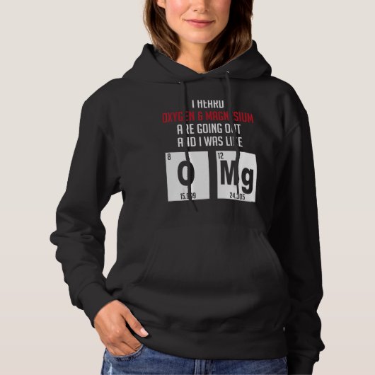 Pull À Capuche Chimie Nerd D'Oxygène Et De Magnésium (Devant)
