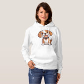 Pull À Capuche Chiot Beagle Kawaii (Devant entier)