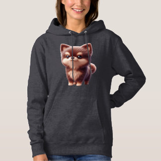 Pull À Capuche Chiot Mignon et Fluffy � Design de Chien Adorable
