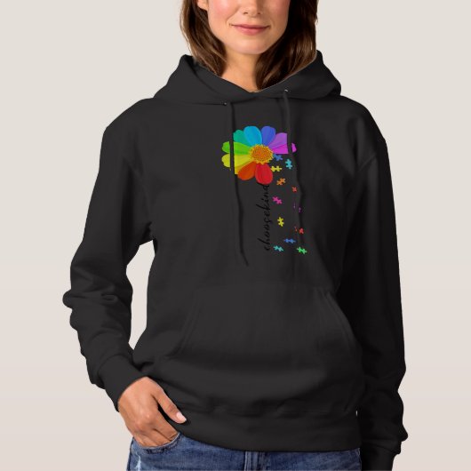 Pull À Capuche Choisir le costume Fleur Faisée Sensibilisation su (Devant)