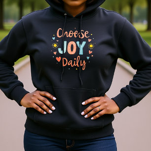 Pull À Capuche Choisissez l'icône Joy Daily Pastel Doodle