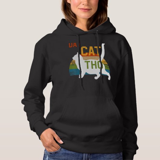 Pull À Capuche Chonk Chat Meme Tout sur Dat Chonky les années 70 (Devant)