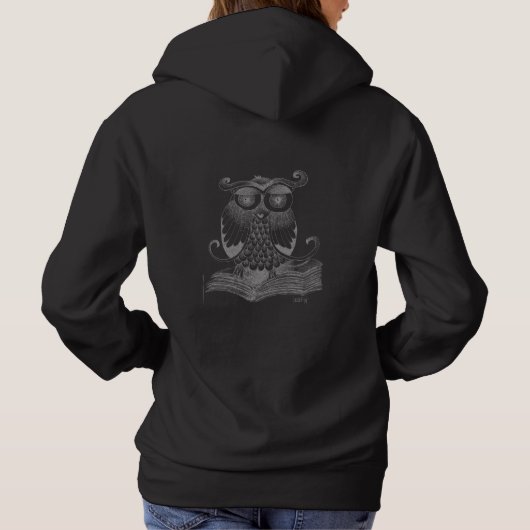 Pull À Capuche Chouette de lecture (Dos)