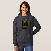 Pull À Capuche Chouette d'Halloween éffrayante (Devant entier)