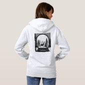 Pull À Capuche Chrismas deer and trees hoodie for women (Dos entier)