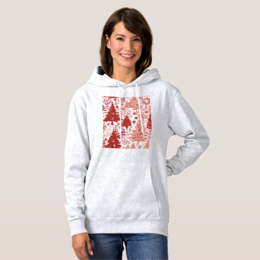 Pull À Capuche Chrismas trees hoodie for women (Devant entier)