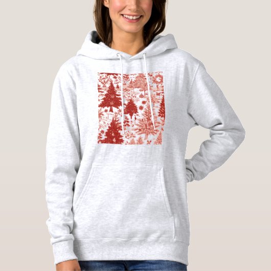 Pull À Capuche Chrismas trees hoodie for women (Devant)