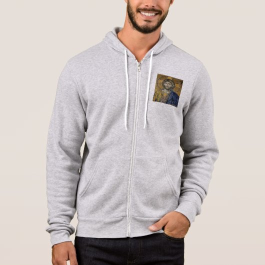 Pull À Capuche Christ Pantocrator Mosiac Iconique Religieux Romai (Devant)