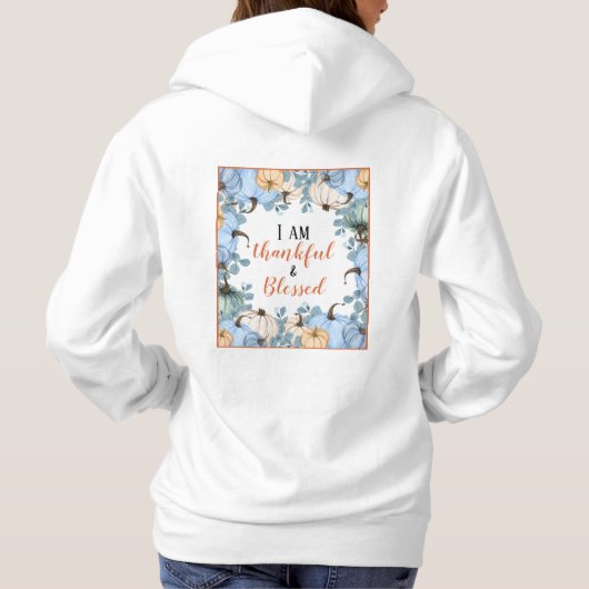 Pull À Capuche Chute Remercieuse et bienheureuse longue manches f (Dos)