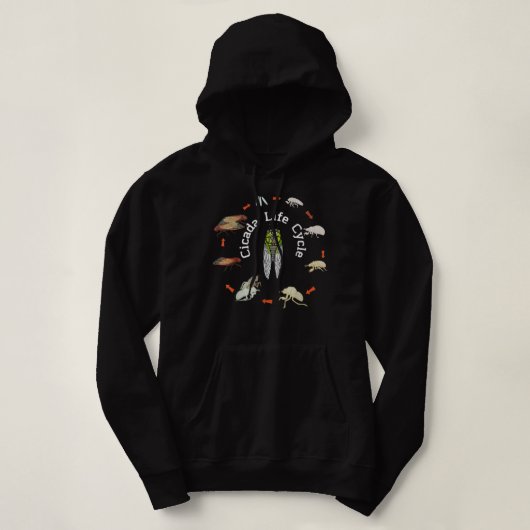 Pull À Capuche Cicada Insect Canada Cycle de vie X USA Magicicica (Design devant)