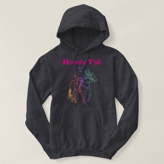 Pull À Capuche CISV Austin Howdy Cowboy Femmes (Design devant)