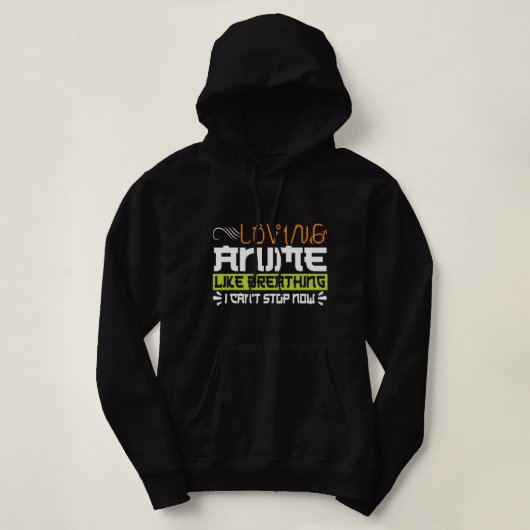 Pull À Capuche Citation Anime Drôle Aimer Anime Est Comme Respire (Design devant)