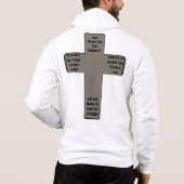 Pull À Capuche Citation croisée de prière de sérénité pour hommes (Dos)