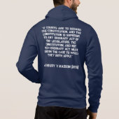Pull À Capuche Citation de la Constitution de l'Aigle chauve Marb (Dos)