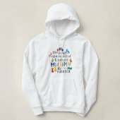 Pull À Capuche Citation de lapin motivée (Design devant)