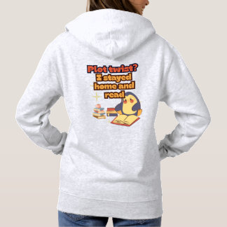 Pull À Capuche Citation de livre sur un pingouin mignon 