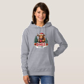 Pull À Capuche Citation de Noël drôle de vache des Highlands Vint (Devant entier)