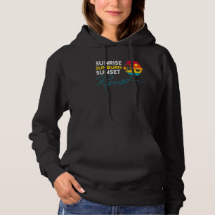 Pull À Capuche Citation désistée Sunrise Retro Sunset Répéter Sum