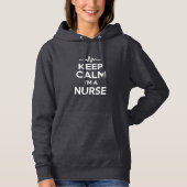 Pull À Capuche Citation Garder Son Calme Je Suis Infirmière (Devant)