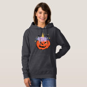 Pull À Capuche Citrouille licorne design Halloween (Devant entier)