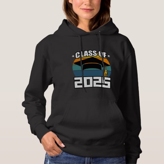 Pull À Capuche Classe de 2025 - Graduation de classe supérieure - (Devant)