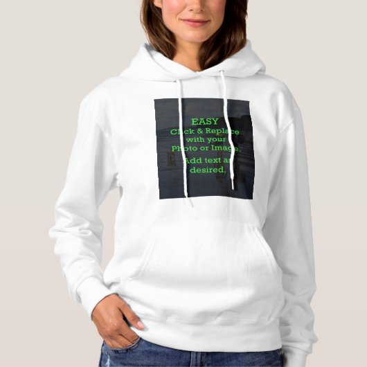 Pull À Capuche Cliquez et remplacez facilement l'image pour créer (Devant)