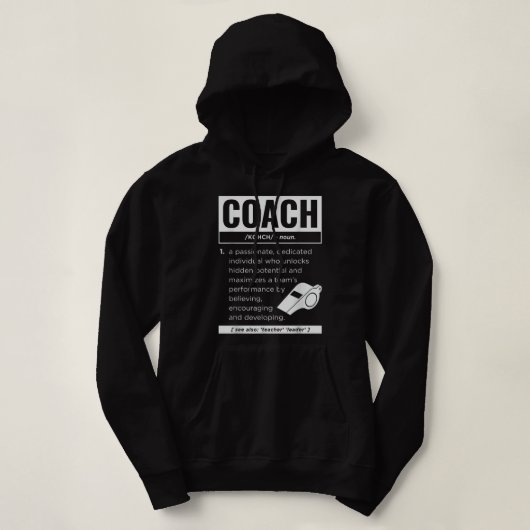 Pull À Capuche Coach Définition Jeux de sport Trainer Coaching Fu (Design devant)
