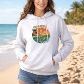 Pull À Capuche Coastal Lifestyle Gator Surfing - Retro Surf Beach