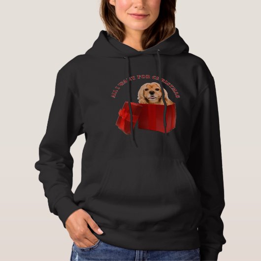 Pull À Capuche Cocker de Noël Chien Espagnol Chien Xmas Animaux A (Devant)