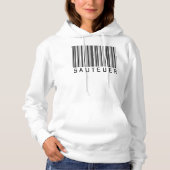 Pull À Capuche Code barre noir (Devant)