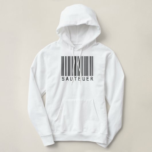 Pull À Capuche Code barre noir (Design devant)