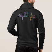 Pull À Capuche Coeur Clair (Dos)