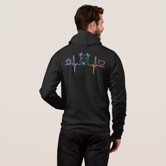 Pull À Capuche Coeur Clair (Dos entier)