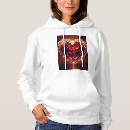 Pull À Capuche Coeur des diamants T (Devant)