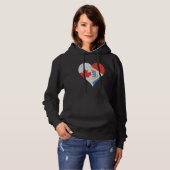 Pull À Capuche Coeur du drapeau de l'artisan-sage canadien (Devant entier)
