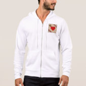 Pull À Capuche Coeur mignon avec flèche Romantique Valentines Mot (Devant)