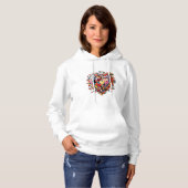 Pull À Capuche Cœur Mosaïque d'Amour (Devant entier)