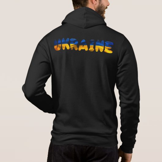 Pull À Capuche Coeur Ukraine (Dos)