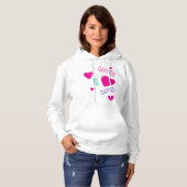 Pull À Capuche Cœurs roses mignons et Amour - design romantique (Devant entier)