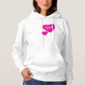 Pull À Capuche Coeurs roses personnalisés Nana (Devant)