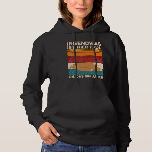 Pull À Capuche Coffee Sloth Quelque Chose Ici Faul Oh Das Bin Ja (Devant)