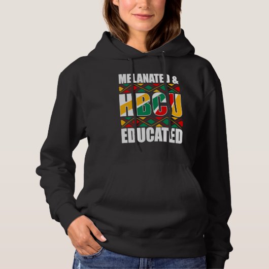 Pull À Capuche Collège Historique Noir Éduqué HBCU Mélanisé (Devant)